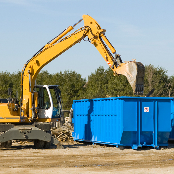 what size residential dumpster rentals are available in Belford